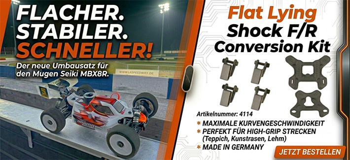 RT Performance Flat Lying Shock F/R Conversion Kit, Dämpfer Umbausatz flachliegend – MBX8R