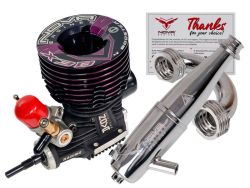 Nova Engines .21 X3B Buggy RC-Verbrennermotor Race Combo mit EFRA2182 Auspuffanlage