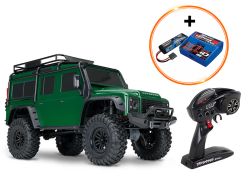 Traxxas TRX‑4 LR Defender 4x4 Grün RTR Crawler inkl. 2992GX Power Pack (LiPo + EZ-Peak Ladegerät)