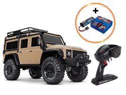 Traxxas TRX‑4 LR Defender 4x4 Sand RTR Crawler inkl. 2992GX Power Pack (LiPo + EZ-Peak Ladegerät)