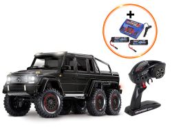 Traxxas TRX-6 Mercedes Benz G63 AMG 6x6 schwarz inkl. 2991GX Power Pack (2 LiPo + EZ-Peak Dual Ladegerät)