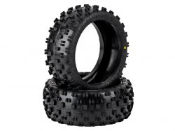 Schumacher 1:8 Stagger Rib - gelb Offroad Reifen (2)