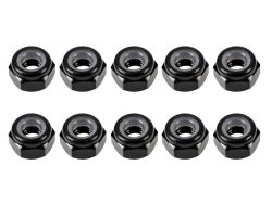 Ultimate RC 3mm Schwarz Aluminium Stoppmutter selbstsichernd (10)