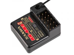 Sanwa 107A41376A RX-493i Empfänger (4-Kanal/FH5) Dual ID + Signal Indicator 