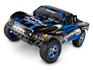 TRX58034-61-BLU Traxxas Slash 2WD blau 1:10 RTR Short Course Brushed + LED mit Akku/Lader