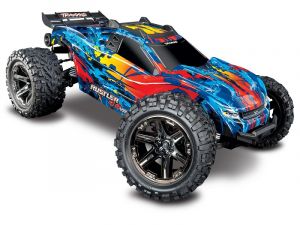 TRX67076-4-RED Traxxas Produktansicht vom Traxxas Rustler 4x4 VXL Brushless 1:10 RC Modellauto Elektro Truggy Allradantrieb (4WD) RtR 2,4 GHz 