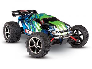 TRX71051-1-GRN Traxxas E-Revo Produktansicht vom Traxxas E-Revo 4x4 1:16 RTR Monster Truck grün Brushed mit Akku/Lader