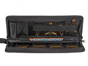 AM171040-LE Arrowmax RC Produktansicht vom Arrowmax RC Black Golden Edition Set-Up System für 1:10 Touring Modelle mit Tasche