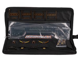 Arrowmax RC Set-Up System bei uns kaufen! Produktansicht AM-171042-LE | Das Arrowmax RC Auto Set-Up System für Buggy sowie auch Truggy Modelle mit passender Transporttasche in der wunderschönen Black Golden Limited Edition hilft sinnvoll, dass das Gelände