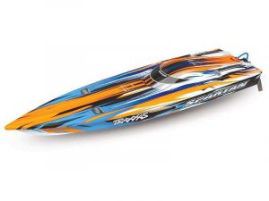 TRX57076-4-ORNG Traxxas Spartan Rennboot Deep-V-Rumpf orange RTR Brushless ohne Akku/Lader