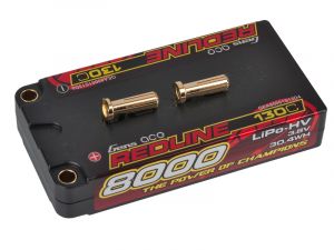 GEA80001S13D4 Gens Ace Redline 1:12 LiPo RC Hardcase Akku 8000mAh 3.8V 1S2P 130C (4mm, 147g)