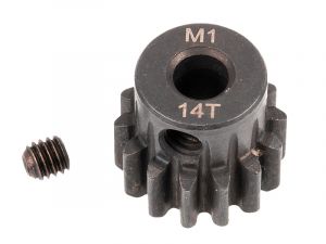 RT Motorritzel Modul 1 Stahl 14 Zähne für 5mm Welle