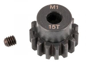 RT Motorritzel Modul 1 Stahl 15 Zähne für 5mm Welle