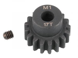 RT Motorritzel Modul 1 Stahl 17 Zähne für 5mm Welle