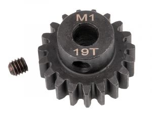RT Motorritzel Modul 1 Stahl 19 Zähne für 5mm Welle