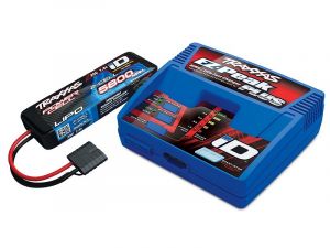 TRX2992GX Traxxas Fast Charger Produktansicht vom Traxxas POWER PACK EZ-Peak Plus Ladegerät EU Version + 1x ID LiPo 7,4V 5800mah 25C 