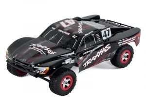 TRX70054-1-BLK Traxxas Slash RTR Brushed 1:16 Mike Jenkins Produktansicht vom Traxxas Slash 4x4 1:16 RTR Mike Jenkins Short Course Brushed mit Akku/Lader