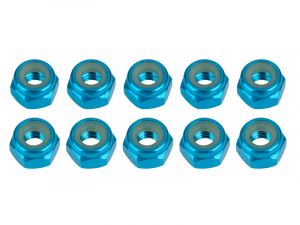 UR1512-A Ultimate RC 4mm Blau Aluminium Stoppmutter selbstsichernd (10)