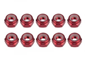 UR1512-R Ultimate RC 4mm Rot Aluminium Stoppmutter selbstsichernd (10)