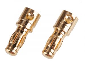 UR46106 Ultimate RC Gold Stecker 3.5mm Male (2) Banana Connector