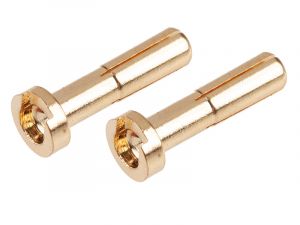 UR46108 Ultimate RC Gold Stecker 4.0mm Male (2) Banana Connector 90°