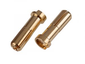 UR46110 Ultimate RC Gold Stecker 5.0mm Male (2) Banana Connector 90°