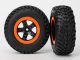 Traxxas SCT Reifen S1 auf Felgen  schwarz/orange (2), Slash 4x4 v/h TRX5863R