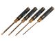 RT3105 Reckward-Tuning Flat Head Screwdriver Set 3.0,4.0,5.0,6.0mm - Produktansicht vom RT Schlitzschraubendreher Set Black GD aus gehärtetem auswechselbarem Werkzeugstahl