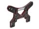 Team Corally - Dämpferbrücke - Vorne - 3mm - Alu 7075 - Harteloxiert Schwarz/Rot - 1 Stück