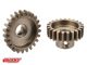 Team Corally - M1.0 Pinion – Short Wide Teeth – Hardened Steel - 24 Teeth - Shaft Dia. 8mm C-73824