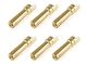 Team Corally - Bullit Connector 4.0mm - Male Solid Type - Gold Plated - Ultra Low Resistance