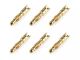 Team Corally Bullit Connector 2.0mm - Male Spring Type - Gold Plated - Wire Straight - 6 pcs