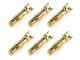 Team Corally Bullit Connector 4.0mm - Male Spring Type - Gold Plated - Wire Straight - 6 pcs