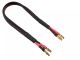 Team Corally Charge Lead - 4 mm Banana Gold connectors - 14 AWG ULTRA V+ Silicone Wire - 30cm