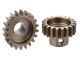 Team Corally - M1.0 Pinion – Short Wide Teeth – Hardened Steel - 20 Teeth - Shaft Dia. 8mm