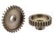Team Corally - M1.0 Pinion – Short Wide Teeth –  Hardened Steel - 28 Teeth - Shaft Dia. 8mm