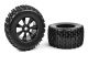 Team Corally - Off-Road 1/8 Monster Truck Reifen - Greifer - Geklebt auf schwarze Felgen - 1 Paar