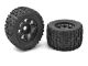 Team Corally - Monster Truck Reifen - XL4S - Grabber - Geklebt auf schwarze Felgen - 1 Paar