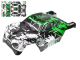 Team Corally - Kagama 4 - Body painted and cut - Green - 1pc