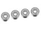 Team Corally - Pivot Ball Adjusting Nut - Aluminum - Titanium - 4 Pcs