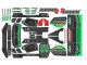Team Corally - Body Decal Sheet - Punisher 4 - Pre-Cut - Color Green - 1 Pc