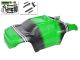 Team Corally Polycarbonate Body - Punisher XD - Painted - Cut - Decals - Green Color 1:12