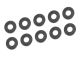 Team Corally - Washer 3x8x0.5mm - Steel - Black - 10pcs C-00230-0149