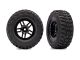 Traxxas Kumho Reifen / SCT Speichenfelgen  Slash 4x4 vorne / 2WD hinten TRX6874-BLK