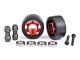 Traxxas Komplettrad für Wheelie bar 6061-T6  Alu rot (2) X-Maxx, XRT, Maxx TRX7775R