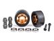 Traxxas Komplettrad für Wheelie bar 6061-T6 Alu orange (2)  X-Maxx, XRT, Maxx TRX7775T