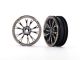 Traxxas Weld Racing Felgen schwarz-chrom vorne (2) TRX9472X