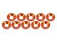 Arrowmax Aluminium Unterlegscheiben konisch M4 # Orange