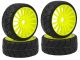 SP 1:8 Komplettrad GT Radial Hohlkammer Profil – 4 Stück, Neongelb, F0 Super Soft Mischung
