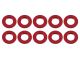 UR1504-R Ultimate Shims Produktansicht Ultimate RC Rot Aluminium 3x6x0.5 Unterlegscheibe (10)